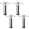 SOTECH 4 piedini per mobili SOTECH LIMA Altezza 100 mm, Ø 25 mm Altezza regolabile 10 mm Cromo lucido Piedini per vetrine Piedini per zoccoli Piedini per armadietti