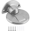 Gudalea Fermaporta Magnetico, Fermaporta da Pavimento, Invisibile Fermaporta in Acciaio Inox con Viti Autoadesive, Fermaporte da Terra per Casa, Ufficio, Camera da Letto (Argento)