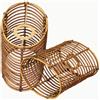 Osasy paralumi ovali di ricambio E27-E14, paralume a cilindro, copertura luminosa per lampadario, lampada da tavolo, lampada da scrivania (marrone caffè, 2 pezzi : L18,5 x P13,5 x A20 (cm))