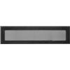 DEMLOU Griglia di Ventilazione in Alluminio Nero RAL 9005 - 60 x 9 cm. | Formato lineare lungo - rete protettiva - finitura nera testurizzata - camino e stufa - trattamento 200 °C