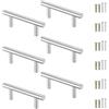Luxeu Maniglie Armadio, 6 Pezzi Maniglie per Mobili da Cucina, Distanza Tra i Fori 64mm, in Acciaio Inox, con Viti, per Cassetti, Scarpiere, Armadietti