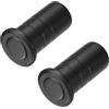 QUARKZMAN 2PCS 15mm/0.59 Copripolvere Per Serratura Porta, 304 Acciaio Inossidabile Inserti Anti-Polvere Per Serratura Scorrevole, Accessori Per A Cilindro Per Interni E Esterni, Nero.