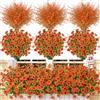 SHareconn 48 fasci di fiori artificiali per decorazione esterna, piante finte in seta finta colorata, margherita, eucalipto, lavanda, resistenti ai raggi UV, per esterni, casa, portico, patio, interni