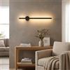 Alpinaluz Aplique da Parete Lineare LED FILO in Alluminio Nero, Luce Indiretta Calda 2700K 10W, Design Minimalista Moderno per Camera da Letto, Soggiorno, Corridoio, Sala da Pranzo e Ufficio Interno