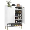 HOMCOM Scarpiera Ingresso con 2 Ante, 75x37x110 cm, Bianco