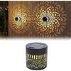 generic Lampada da parete con proiezione di mandala solare che cambia colore, luci decorative in metallo impermeabile per cortile, giardino, patio, decorazione esterna del cortile