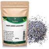 TitanBird 200g Fiori Secchi di Lavanda Selvatica - Molto Profumata Rispetto alla Lavanda Coltivata - Delicatamente Essiccata al Sole - 100% Naturale - TitanBird