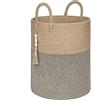 Felenny Cesto Portaoggetti Intrecciato con Manici da 58L | Grande Cesto Portabiancheria, Cestino Decorativo in Vimini per Bagno, Camera da letto, Biancheria Sporca, Asciugamani