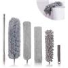 Sprifityy 6 Pezzi Spolverino per Polvere,Spolverino Telescopico | Togli Ragnatele Allungabile 250 cm,Scopa Polvere Pulizia Ventilatori Soffitto, Ragnatela, Tetti,Tapparelle