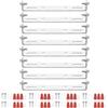 PATIKIL 125mm (4,92) Kit Staffa Montaggio Universale per Lampada, 8 Set Piastra per Plafoniera con Barra Trasversale con Vite Lampadario a Sospensione per Lampada Soffitto