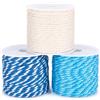 BB Beadthoven Beadthoven - Cordoncino in poliestere intrecciato, 30 m, 3 colori, 2 mm, rotondo, per macramè, con bobina di plastica, per braccialetti intrecciati, collane artigianali, colore: blu