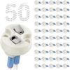 DiCUNO G4 Base Bi-Pin, G4, G6.35, GY6.35, GX5.3 MR16, GZ4 MR11, 50 Pezzi | Presa connettore Filo per portalampada Lampada a LED