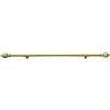Generico Asta per Tende Estendibile in Ferro e Resina, Disponibile in Bianco, Nero, Oro e Argento, 70-120cm o 120-210cm, Diametro 11-13mm, Montaggio a Parete con Decorazioni Eleganti (ORO, 120-210)
