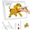 elice pannello luminoso DIN A4 con supporto/clip, tavolo luminoso ricaricabile A4, portatile con 6 livelli di luminosità e attenuazione continua per disegno, light pad per pittura con diamanti