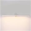 COSRUB Lampada Specchio Moderna Minimalista, Applique Bagno Lineare LED Luce per Specchio in Alluminio da Parete(White(3000K),60cm/23.62in)