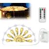 PORFOYO Catena Luminosa Per Ombrellone, Illuminazione Per Ombrellone Con 104 LED, 8 Modalità, Luci Per Ombrellone Da Terrazzo Con Telecomando