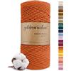 goldmariechen Terracotta (terracotta) Corda macramè premium 3 mm x 100 m, 100% cotone, filo di cotone per fai da te, decorazione murale, acchiappasogni e artigianato