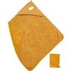 Nattou Asciugamano con Cappuccio e Guanto da Bagno, Charlie il Cagnolino, Ideale per Asciugare, Ca. 75 x 75 cm, Vegano, Cotone/Poliestere, Beige