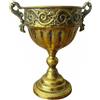 Vaso a calice color oro, elegante vaso a urna per decoratori e fioristi.