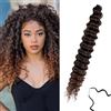 Dsoar Extension Capelli Sintetici Pre-separati all'Uncinetto Senza Nodi con Onde Profonde per Trecce Capelli Ricci Micro Piumati per Donne 18 Pollici 50 Radici