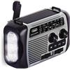 Trevi RA7F3010 Radio Portatile Dinamo e Solare USB Micro SD Wireless e Powerbank Nero Grigio