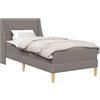 vidaXL Letto matrimoniale con materasso, 2 pezzi, con rivestimento removibile