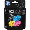 HP 303 Nero e Tricromia 3YM92AE, Confezione da 2 Cartucce, Compatibile con Stampanti serie Envy Photo 6200, 7100, 7800, 7200, 7900, Envy Inspire 7200e, 7900e, Tango X