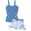 Happy Cherry Costumi da Bagno Ragazze 2 Pezzi Set Tankini Top Estivo con Pantaloncini Stampati Completi Mare Spiaggia Piscina per Bambine Adolescente 9-16 Anni