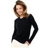 Merino.tech Maglia Lana Merino Donna - 100% Intimo Termico Lana Merino | Maglia donna a maniche lunghe, girocollo/V/U, per sport e outdoor, traspirante, ad asciugatura rapida, delicata