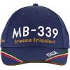 Aeronautica Militare Cappellino HA1247 MB-339 Frecce Tricolori da Uomo, con Visiera, Baseball (IT, Testo, Taglia Unica, Blu)