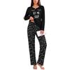 Uniexcosm Pigiama Donna Cotone Maniche Lunghe | Pigiama donna in 95% cotone e 5% elastan, con maglia a maniche lunghe e pantaloni lunghi, ideale per casa e notte