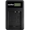 Norifon NP-BG1 LCD USB Caricatore per Sony Cyber-shot DSC-H50, DSC-H55 | Compatibile con Sony Cyber-shot DSC-H70, DSC-H90, DSC-HX30V, DSC-HX5V, DSC-HX7V, DSC-HX9V, DSC-W150, DSC-W290