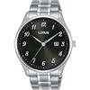 Lorus Orologio analogico al quarzo da uomo con bracciale in metallo, Nero - RH903PX9