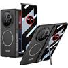 COQUE Custodia per Magic V6,Pellicola per la Privacy Cerniera Magnetica Copertura Completa,Supporto Laterale Sottile Anello Magnetico Cover per Telefono per Honor Magic V6-Nero