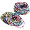 Veluxora Y2K - Set di 30 braccialetti colorati con perline di vetro bohémien, impilabili, elastici, eleganti, per l'estate e la spiaggia, gioielli Y2K per ragazze