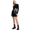 Desigual Vest_jonquera-Lacroix Dress da Donna, Nero, L