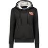 Geographical Norway Geniferama Lady - Felpa da Donna, con Cappuccio, Tasche a Canguro, Felpa a Maniche Lunghe, Calda, con Cappuccio, da Donna, Primavera, Estate, Autunno, Inverno, Colore: Nero, Nero
