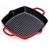 LE CREUSET Grill quadrato profondo Evolution in ghisa vetrificata, 30 cm, Ciliegia, 20200300600422