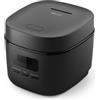 Philips Serie 3000 Mini Cuociriso - 0,54L, rivestimento Bakuhanseki a 5 strati, modalità di cottura rapida 30 minuti, 5 menu automatici, nero (HD3080/80)