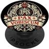 Happy Catholics Pax Vobiscum Cristogramma tradizionale latino di messa cattolica IHS PopSockets PopGrip Adesivo