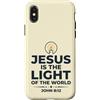 Jesus Is The Light Christian Faith Custodia per iPhone X/XS Jesus Is The Light Of The World Shirt John 8:12 Bible Verse