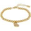 BOSS Jewelry Braccialetto di Perline da Donna Collezione BEADS in Oro Giallo con un Charm a Forma di Cuore - 1580287
