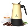 Cecotec Caffettiera Moka Express Piccolina 900 Beige. 450ml, 10 Tazze di Caffè, Acciaio Inox, Adatta Tutte le Superfici, Filtro Premium, Valvola di Sicurezza, Manico Termoresistente, Design Elegante