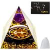 VBNZBK Orgonite Piramide con Cristalli a Piramide, Grandi Gemme, piramidi, Segno Zodiacale esoterico, Regalo 12 Costellazione, Meditazione, Decorazione esoterica (Sagittario)