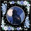CREATCABIN Tovaglia per AltareGatto Nero Carte dei Taroc Tovaglia per Stregoneria Arazzo Tovaglia Spirituale QuadratoVellutoAppendere alla Parete Carte Divinatorie Tavolo per Forniture 50x50cm