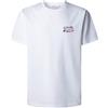 Pepe Jeans Small Flag T-Shirt, Bianco (Bianco), L Uomo