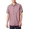 Amazon Essentials Camicia da Uomo in Chambray a Maniche Corte, Bordeaux, S