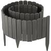 Relaxdays Bordatura aiuole 200 cm, Flessibile, h 30 cm, da Inserire, Legno, Bordo Prato, Grigio