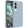 HAFFAN Custodia in Silicone TPU Compatibile con vivo V29 5G (6.78 inches), Cover Case Protettiva per Cellulare - Blu fumo