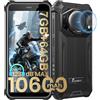 FOSSiBOT Rugged Smartphone F101P (5,45 Pollici), 7GB+64GB/1 TB, 10600mAh, 123dB Altoparlante Telefono Indistruttibile (red)